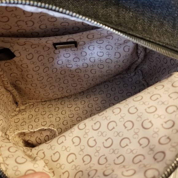 Guess Denim Dark Wash Vintage Looking Backpack - Picture 7 of 7